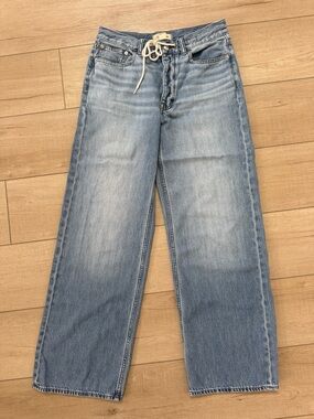 Madewelllow slung baggy jeans in airy denim size 25